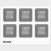 Moderne Square Border Simple Dark Gray Candles Quadratischer Aufkleber (Blatt)