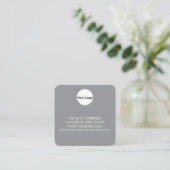 Moderne Square Business Card mit QR Code Quadratische Visitenkarte (Stehend Vorderseite)