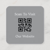 Moderne Square Business Card mit QR Code Quadratische Visitenkarte (Rückseite)