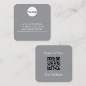 Moderne Square Business Card mit QR Code Quadratische Visitenkarte (Vorne/Hinten)