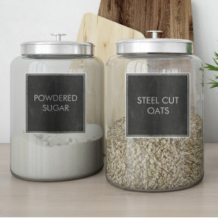Moderne Square Chalkboard Pantry Labels