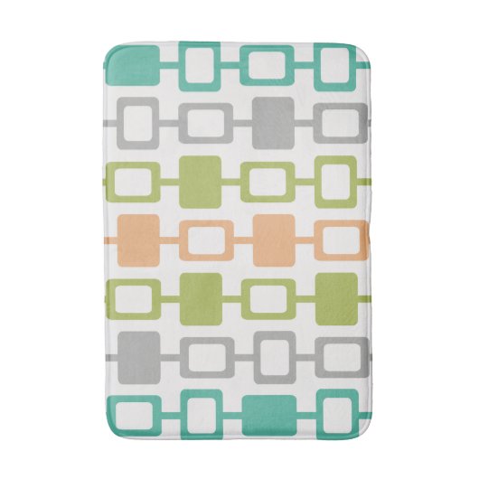 Moderne Square Columns Mitte des Jahrhunderts Badematte (Vorderseite Vertikal)