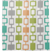 Moderne Square Columns Mitte des Jahrhunderts Duschvorhang (Vorderseite)