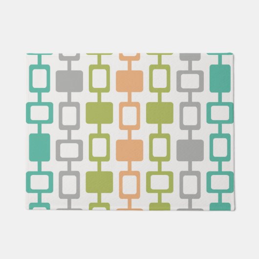 Moderne Square Columns Mitte des Jahrhunderts Fußmatte (Vorderseite)