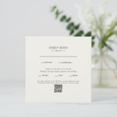 Moderne Square Cream Wedding QR Code UAWG (Stehend Vorderseite)