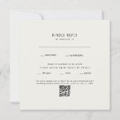Moderne Square Cream Wedding QR Code UAWG (Vorderseite)