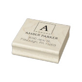 Moderne Square-Rücksendeadresse Gummistempel (Stempel)