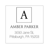 Moderne Square-Rücksendeadresse Gummistempel (Prägung)