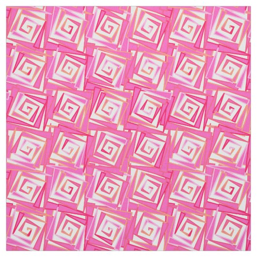 Moderne Square Spirals aus der Mitte des Jahrhunde Stoff (Muster)