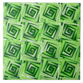 Moderne Square Spirals, Jade Green Fliese (Vorderseite)