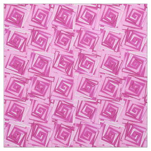 Moderne Square Spirals, Orchid und Violet Stoff