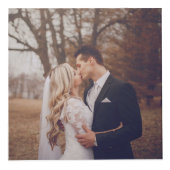 Moderne Square Wedding Monogram 8 Foto Collage Würfel (Rechts)