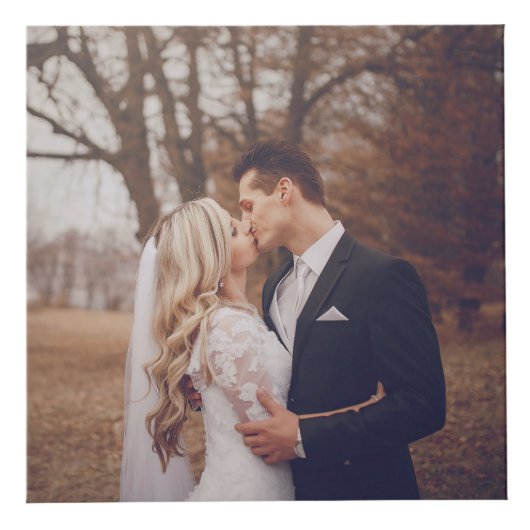 Moderne Square Wedding Monogram 8 Foto Collage Würfel (Rechts)