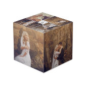 Moderne Square Wedding Monogram 8 Foto Collage Würfel (Rückseite Schrägansicht)