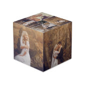 Moderne Square Wedding Monogram 8 Foto Collage Würfel (Rückseite Schrägansicht)