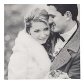 Moderne Square Wedding Monogram 8 Foto Collage Würfel (Vorderseite)