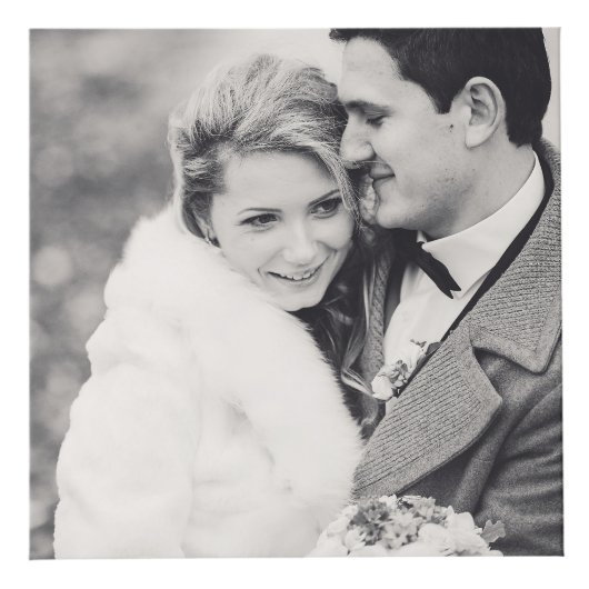 Moderne Square Wedding Monogram 8 Foto Collage Würfel (Vorderseite)