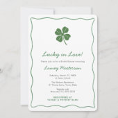 Moderne Squiggle St. Patrick Hochzeitsdusche Einladung (Vorderseite)