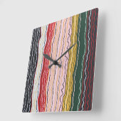 Moderne Squiggles 2 Wall Clock Quadratische Wanduhr (Winkel)
