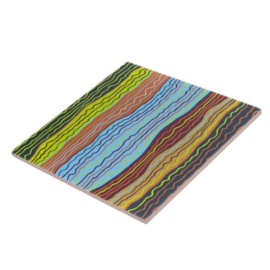 Moderne Squiggles 4 6 x 6 Keramiken Tile Fliese (Seite)