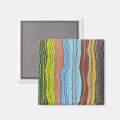Moderne Squiggles 4 Magnet (Vorderseite/Rückseite)