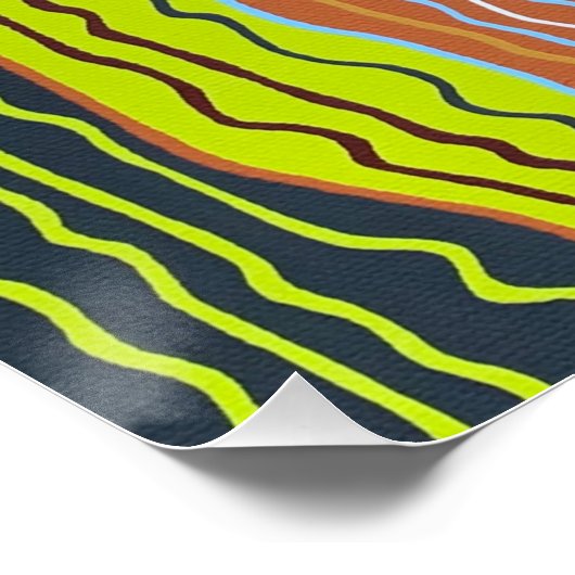 Moderne Squiggles 4 Perfect Poster (Ecke)