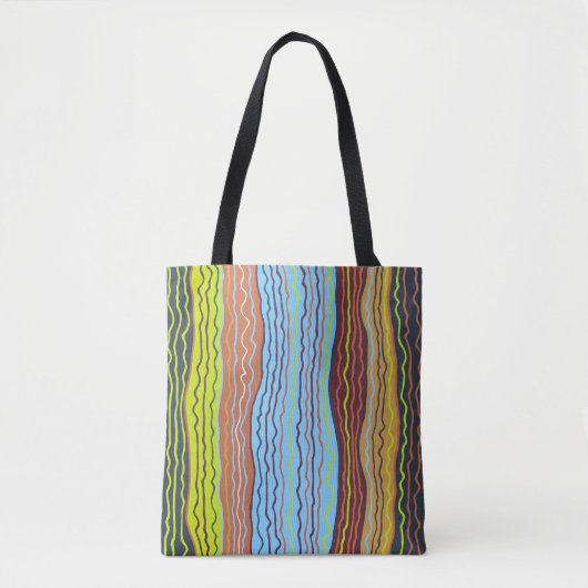 Moderne Squiggles 4 Tote Bag Tasche (Vorderseite)