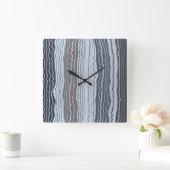 Moderne Squiggles 5 Wall Clock Quadratische Wanduhr (Zuhause)