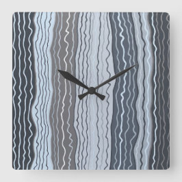 Moderne Squiggles 5 Wall Clock Quadratische Wanduhr
