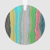 Moderne Squiggles Akrylverzierung Ornament (Rückseite)