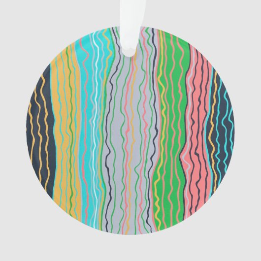 Moderne Squiggles Akrylverzierung Ornament (Vorderseite)