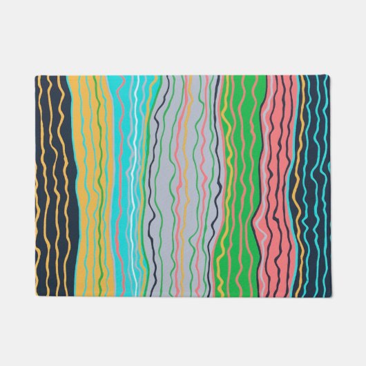 Moderne Squiggles Doormat Fußmatte (Vorderseite)