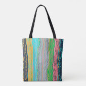 Moderne Squiggles Tote Bag Tasche (Rückseite)