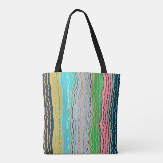 Moderne Squiggles Tote Bag Tasche (Rückseite)
