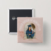 Moderne Staatsministerin des Grad Custom Foto Boho Button (Vorne & Hinten)