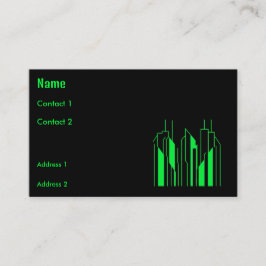 Moderne Stadt - neungrün schwarz Visitenkarte