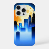 Moderne Stadt-Skyline iPhone Hülle (Rückseite)