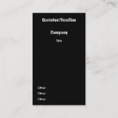 moderne Stadt - vertikal Visitenkarte (Rückseite)