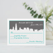 Moderne Stadtbild-UAWG-Empfänge RSVP Karte (Stehend Vorderseite)