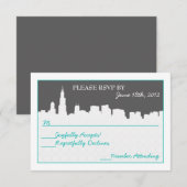 Moderne Stadtbild-UAWG-Empfänge RSVP Karte (Vorne/Hinten)
