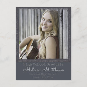 Moderne städtische Foto-Rahmen-Abschluss-Postkarte Ankündigungspostkarte