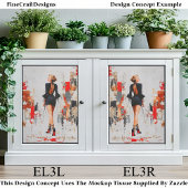 Moderne städtische Frauen, Rote Seezunge Heels EL3 Seidenpapier