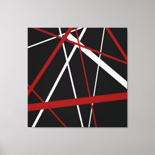 Moderne städtische Geometrie in Schwarz, Weiß und Leinwanddruck