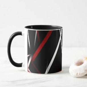 Moderne städtische Geometrie in Schwarz, Weiß und  Tasse