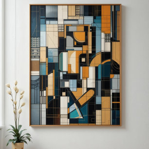 Moderne städtische Geometrie Leinwanddruck