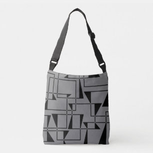 Moderne, städtische, kühne, coole geometrische Mus Tragetaschen Mit Langen Trägern