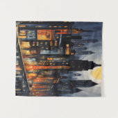 Moderne Stadtnachts - City Skyline bei Dusk Art Wandteppich (Vorderseite (Horizontal))