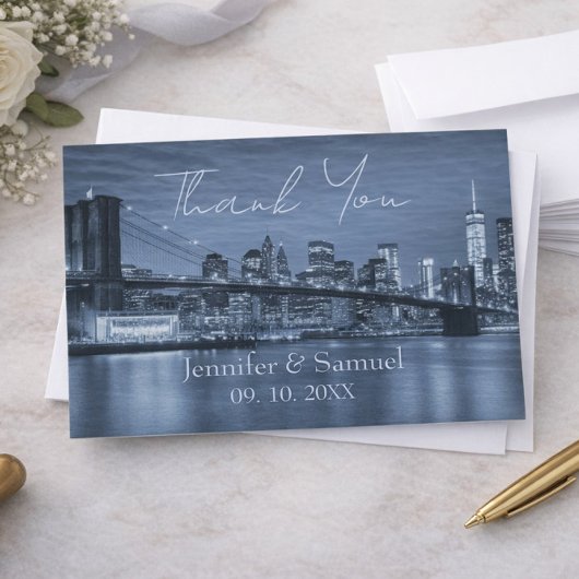 Moderne Stadtsilhouette Danke