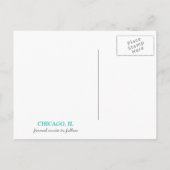 Moderne Stadtverwaltung Save the Date Postkarten (Rückseite)