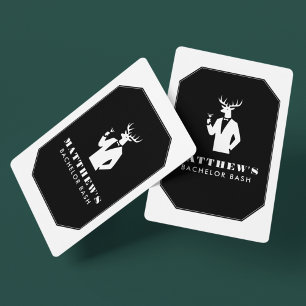 Moderne Stag Party Black Cocktails Bachelor Party Spielkarten